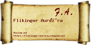 Flikinger Auróra névjegykártya