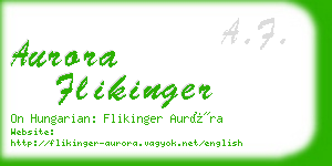 aurora flikinger business card